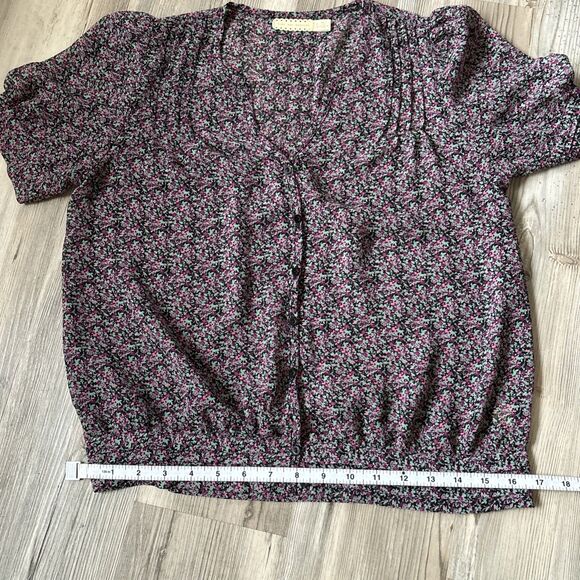 Urban Outfitters Pins And Needles Button Up Floral Sheer Top Size Small - Picture 7 of 8